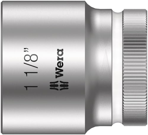 Wera 05003633001 1 1/8-Inch 8790 HMC Zyklop Socket with Hexagon Drive - Silver