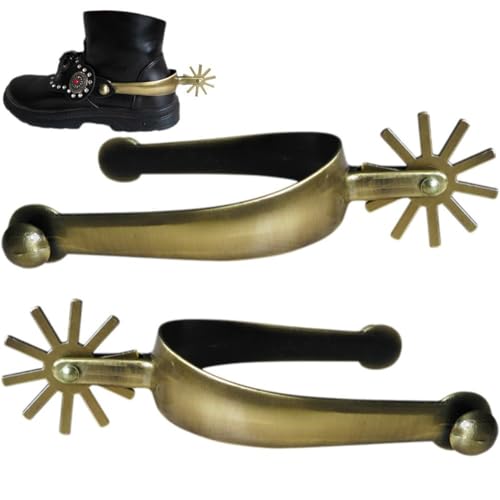 Accessoires d'équitation et éperons de cheval antiques en métal vieilli