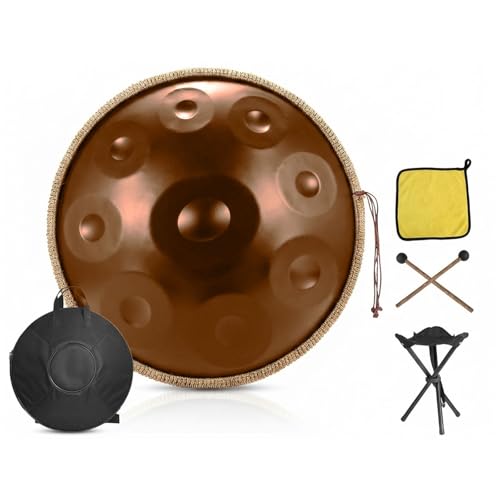 Handpan Instrument 22 Inch D Minor 10 Notas 440Hz Gold miniatura 1