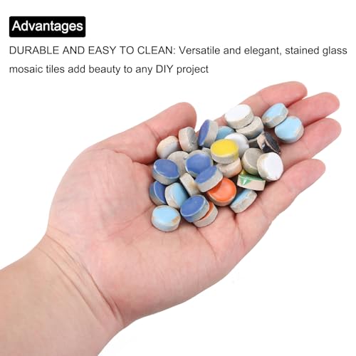 Mosaico redondo de colores mixtos para diseñar senderos y manualidades sin esfuerzo 5