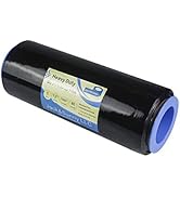 Black Wrap Film 12 inch x 1000ft 80 Guage with 1 Pair of Plastic Hand Saver Industrial Strength S...