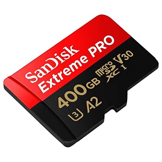 Carte Mémoire microSDXC SanDisk Extreme PRO 400 Go + Adaptateur SD avec Performances Applicatives A2 jusqu'à 170 Mo/s, Classe 10, U3, V30