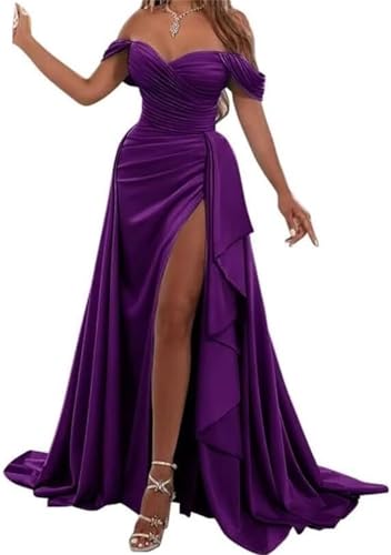 Robe de bal longue en satin cadeau idéal pour une soirée magique