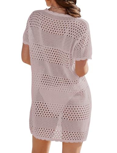 Image of Buauty Womens Swimsuits Coverup Bathing Suits Cover Ups Crochet Swimwear Bikini Beach Dresses 2026 Vacation Outfits
