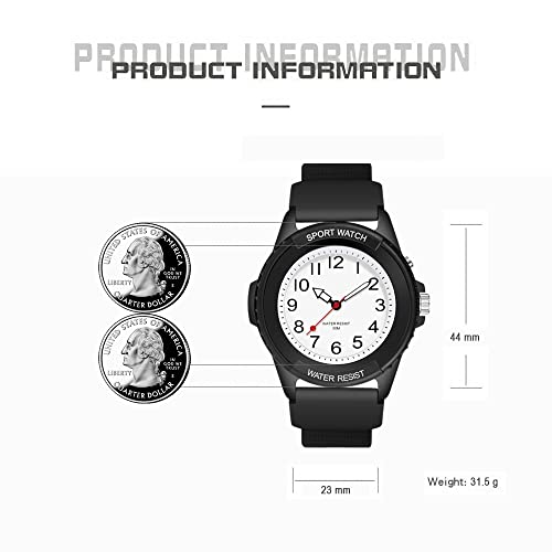 Cnbro Womens Waterproof Watches With Backlight Nurse Watches For Women Girls Watch With Secondhand For Nurses Analog Quartz Simple Design Minimalist Sports Watches Gifts For Ladies, Black #TOP6