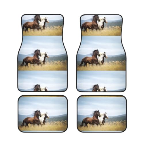Juego de 4 alfombrillas para coche de caballos corriendo, el regalo ideal de neopreno
