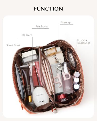 Image of EACHY Travel Makeup Bag Organizer, Toiletry Bag for Women, Cosmetic Pouch