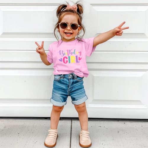Birthday Girl Shirt for Kids Girls Birthday Outfits Short Sleeve Girls Part Tee Tops4