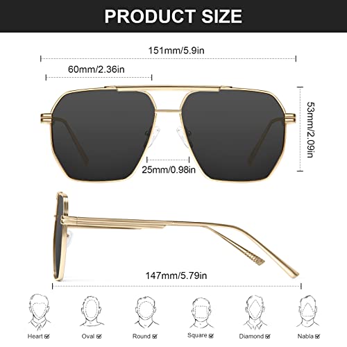 Image of 3 Pack Round Retro Sunglasses for Women Men, UV400 Protection