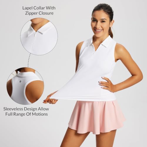 baleaf Sleeveless Polo with Zipper