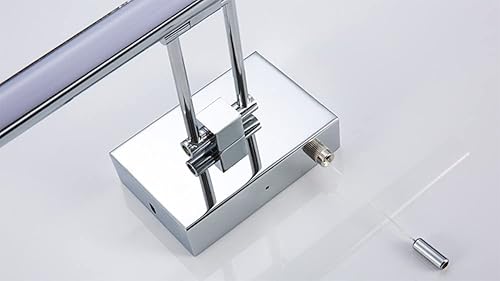 Miniatura 6 de Aiwen Lámparas LED de tocador de baño de 9 W, acabado cromado de metal, luces de tocador con pantalla acrílica de 23.62 pulgadas, modernos apliques