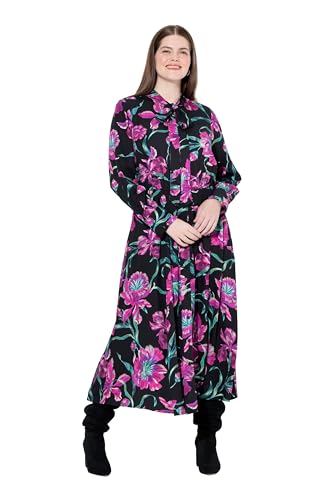Robe longue col V à nouer pour sorties en ville et soirées élégantes d'automne
