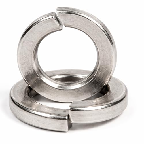 Image of M10 (10mm) (Pack of 10) A4 Marine Grade Stainless Steel Rectangular Spring Lock Washers DIN127B Anti-Vibration Split Washers - A02D/1