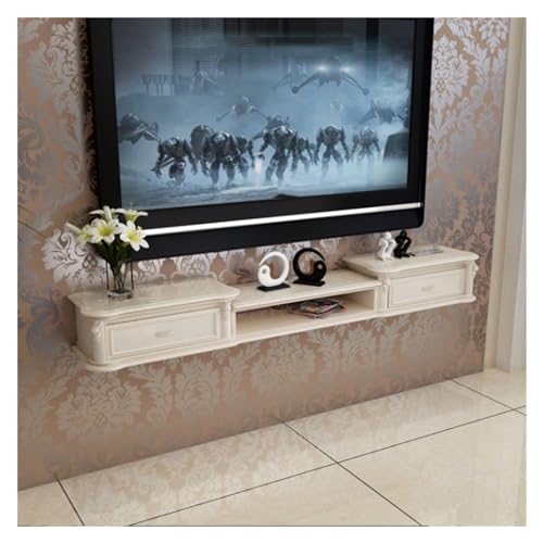 Mueble TV Consola de TV moderna montada en la pared, consola multimedia, centro de entretenimiento contemporáneo flotante con cajones y estante de almacenamiento abierto, for sala de estar Mesa TV(Bla