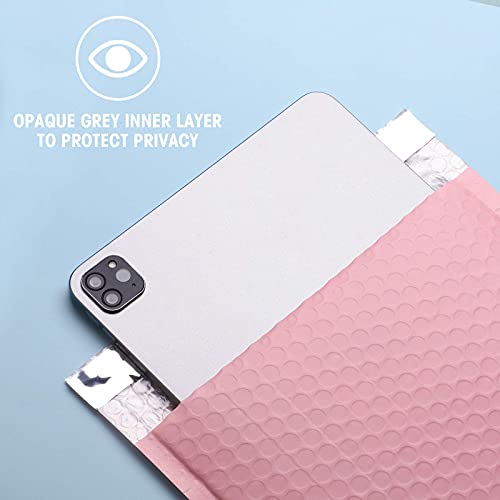 Image of Metronic Bubble Mailers 10.5x16 Inch 250 Pack Light Pink Bubble Mailer Usable Size 10.5x15 inch Self Seal Waterproof Padded Envelopes for Packaging, Mailing, Shipping, Small Business Supplies Bulk