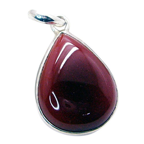 Pendentif onyx rouge naturel en argent pour sublimer vos tenues et méditations quotidiennes