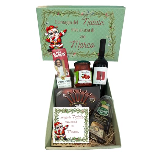Cesto natalizio per lo zio personalizzabile con prodotti della...