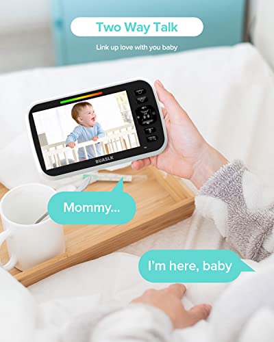 Baby Monitor With Camera And Audio, 5" Screen Video Baby Monitor With Temperature Sensor, Two Way Talk And Remote Pan-Tilt-Zoom Camera, Night Vision And 960Ft Range. (Sm660 5" Monitor With Camera) #TOP6