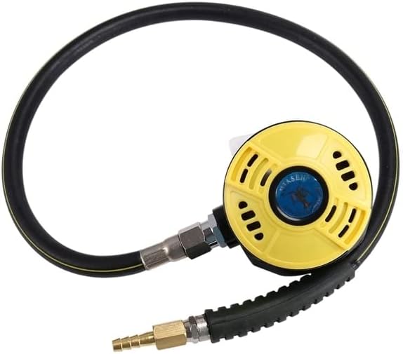 Scuba Diving 2Nd Stage Regulator with Hose Professional Scuba Dive Octopus Regulator for Snorkeling Underwater Rescue - (Color: Yellow Black)