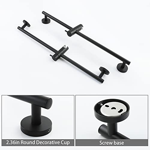 Handheld Shower Slide Bar Wall Mount 26 Inch Hand Shower Slide Bar Adjustable Height Shower Sprayer Slide Bar Bathroom Shower Sliding Bar, Skowll Matte Black #TOP6