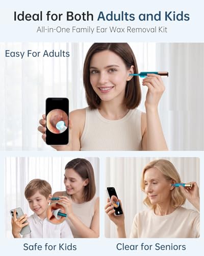 Bebird Ear Cleaner with Camera - 2K HD Wireless Otoscope with Light - 5G WiFi Real-Time Video - Visual Tweezers & Ear Care Dropper - Flexible Ear Wax Removal Tool Kit for Family - FSA HSA Eligible — view 2