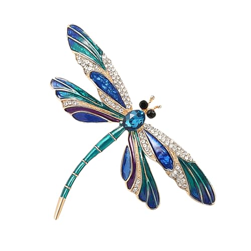 Dragonfly Brooch - Dragonfly Clip Rhinestone Brooch | Fly Dragon Broochs, Dragonflyy Jewelry, Animal Broochh For Christmas, Moth