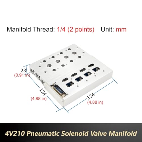 Distributeur pneumatique 24V 4V210 avec embase multiposte 1/4 pour automatisme - 7