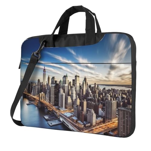 Bolso bandolera para laptop con diseño New York City para unisex miniatura 1