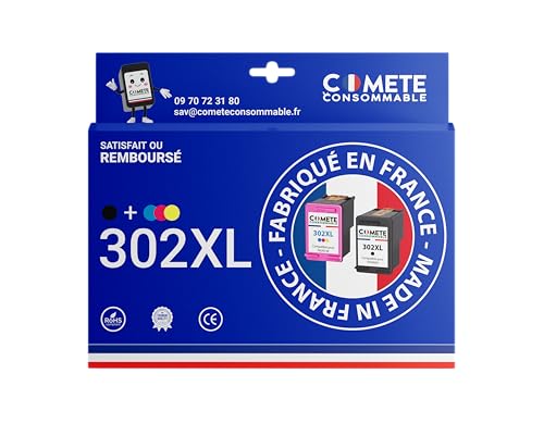 Cartouches 302XL compatibles HP Envy 4520 Deskjet 3630 Officejet 3835 COMETE