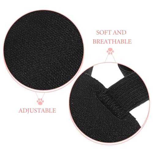 Happyyami für Hunde verstellbare weiche Augenklappe Hund augenklappe Multifunktionale Augenschutz für Hunde Heimtierbedarf Polyester Black