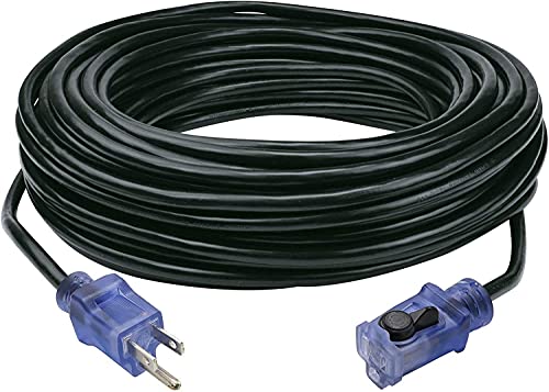 Rallonge électrique extérieure 80 ft SJTW 16/3 câble étanche avec prise terre Clear Power