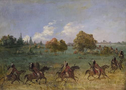 Pintura mural en lienzo de George Catlin: Arte histórico premium de 60x90cm para tu hogar