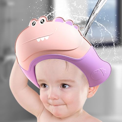 Touca de banho infantil para bebês, viseira para lavar cabelo de bebê - de touca de banho de desenho