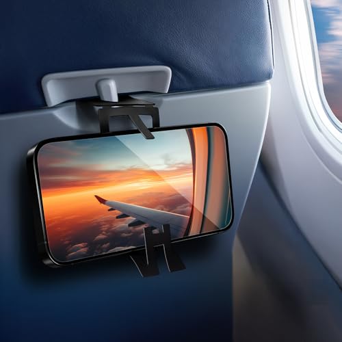 GripTrip Airplane Phone Holder Mount for Travel – Airplane Essentials Cell Phone Holder for Desk - Compact, Credit Card-Sized Flying Essential Accessory for iPhone & Android Mobile Phones