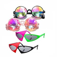 2 Kaleidoscope + 2 Triangle Sungasses