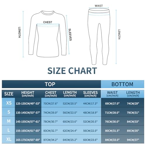 Thermal Underwear for Kids,Boys Fleece Lined Base Layer Long Johns Thermals Top and Bottom Set for Winter Skiing, Black, S - Image 6