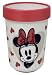 Imagen de Juego de comida Minnie Disney 3 piezas plato llano hondo vaso vajilla de plástico reutilizable con sistema antideslizante para niños
