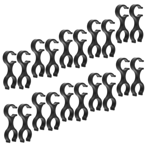 LIOOBO Strong Plastic Carabiner Clips for Walking Stick 20pcs Trekking Pole Connect Clips Easy to Carry for Outdoor