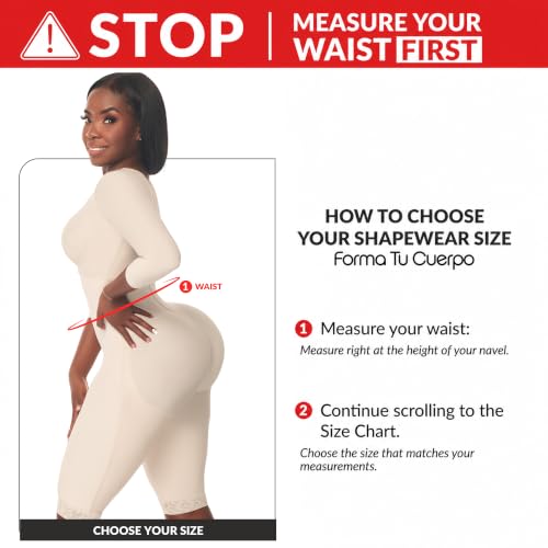 Forma Tu Cuerpo, Medium Compression Faja with Snaps (Beige, Small) - image 2