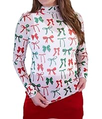 Christmas-white Mesh Top