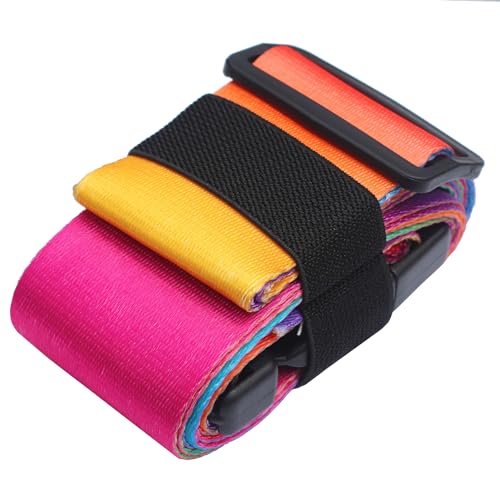 Image of Luggage Straps for Suitcases TSA Approved Easy Pack Organized Suitcase Strap, Luggage Strap, Luggage Belt Strap, Bag Straps for Luggage. Buckle Straps Travel Accessories (Colorful)