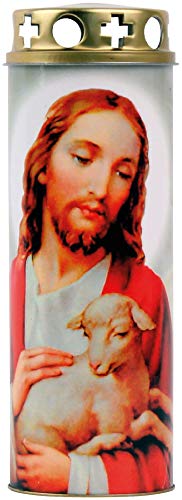 HS Candle Bougie funéraire au design de Jésus Cover