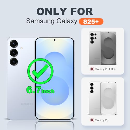 SKYLMW for Samsung Galaxy S25 Plus Case with Magnetic Invisible Stand [Compatible with Mag-Safe] Military Drop Tested [Full Camera Protection] Silicone S25 Plus Case for Women Men 6.7'', Black by SKYLMW - Used condition - Image 8