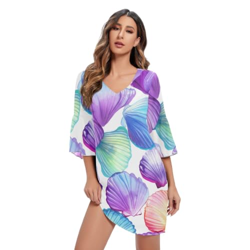 Robe cocktail légère manches 3/4 pour silhouette sublimée et confort estival