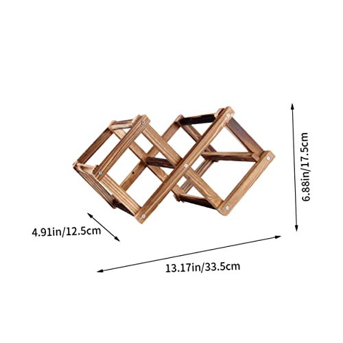 Soporte plegable de madera para vino, para 6 botellas miniatura 6