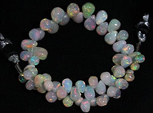 Opale éthiopienne perles teardrop pour un collier bohème chic fait main