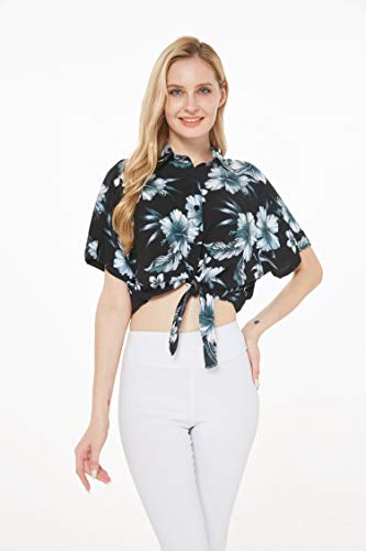 Image of Hawaii Hangover Family Matching Hawaiian Clothes, Midnight Bloom | Family matching Hawaiian outfits, Midnight Bloom, lightweight rayon, machine washable, tropical floral print, luaus, cruises
