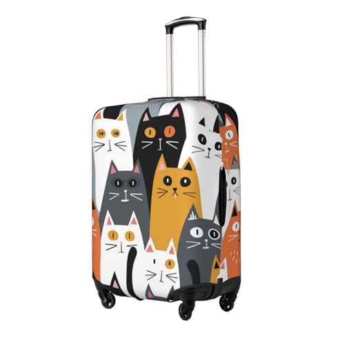 Cute Cats Luggage Covers For Suitcase, Suitcase Cover Protector Anti-Scratch Travel Suitcase Cover Fit 18-32 Inch Luggage2