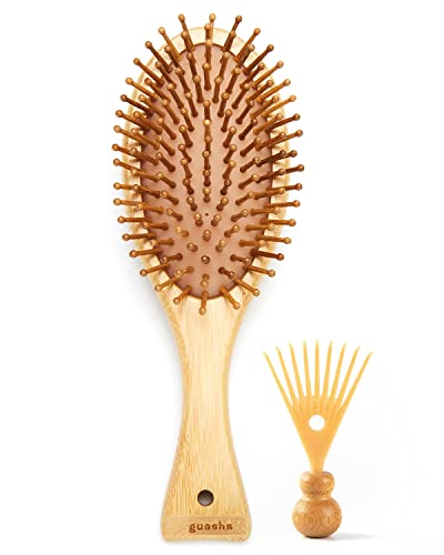 Lyingaifei Bamboo Hair Comb Comb, Natural Wooden Hair Brush,Bamboo Bristle Smooth，Hairbrush For Massaging Scalp #TOP21