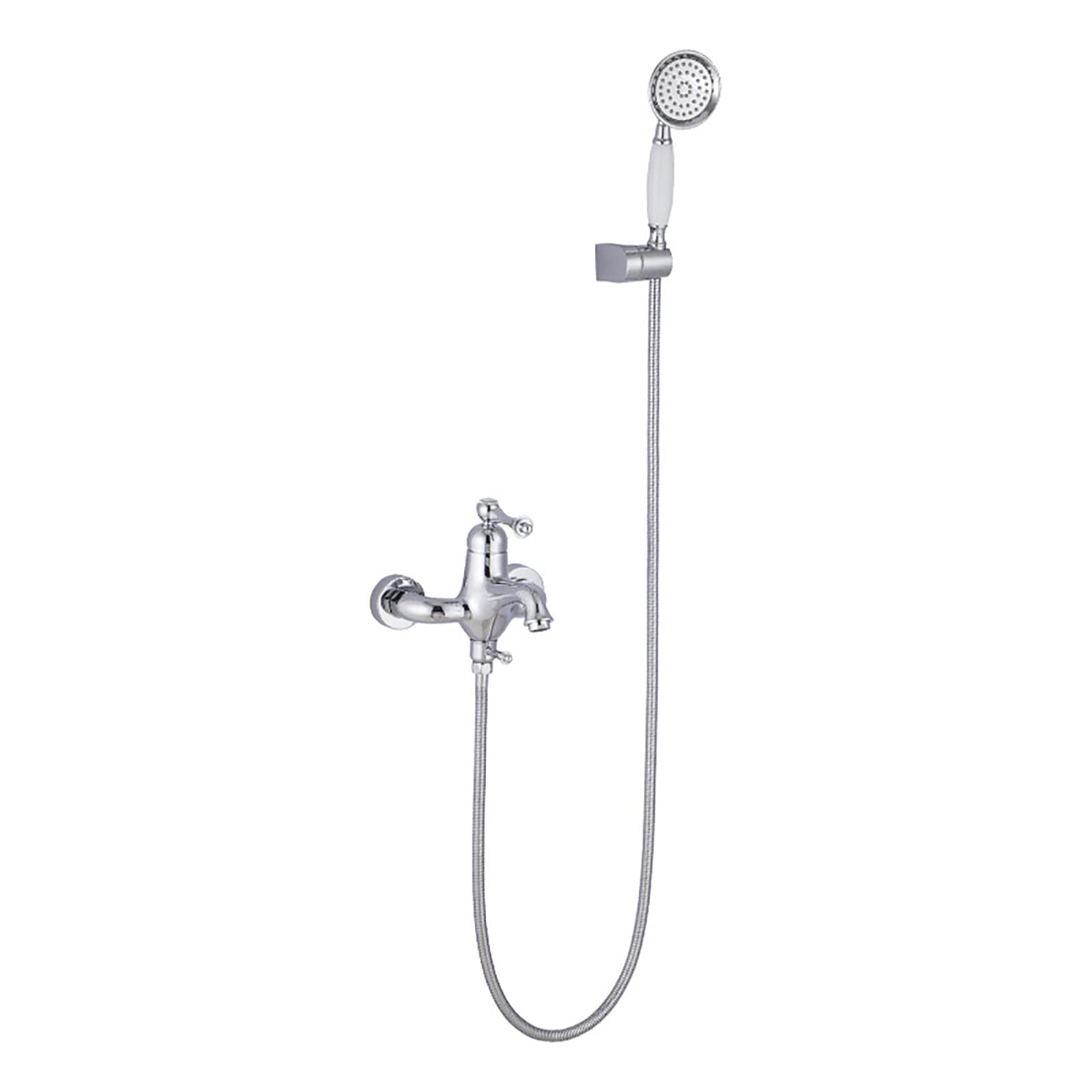 GLJTUO Bathtub Faucet with Handheld Shower, Tub Faucet Wall Mounted Tub Tap Brass Tub Filler Faucet Single Handle Filler Mixer Tap with 1.5M Shower Hose,Chrome,Chrome